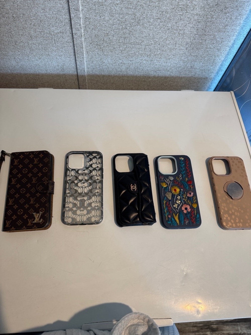 Assorted Designer iPhone Cases - Black, Clear, Floral, Tan, Monogram